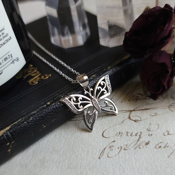 Butterfly Necklace Sterling Silver