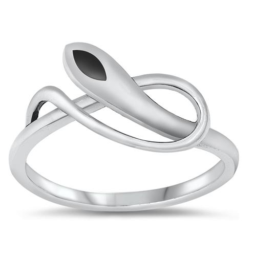 Snake Ring - Sterling Silver and Agate Ring