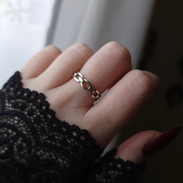 Chain Gang Ring - Sterling Silver Ring