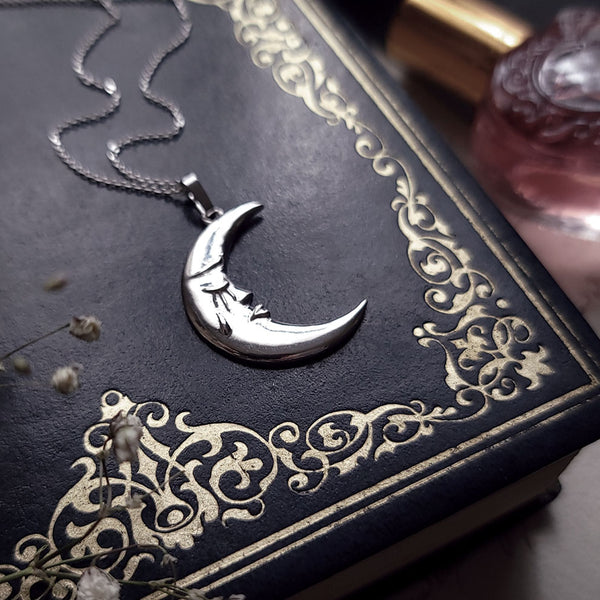 Weeping Moon Necklace - Sterling Silver
