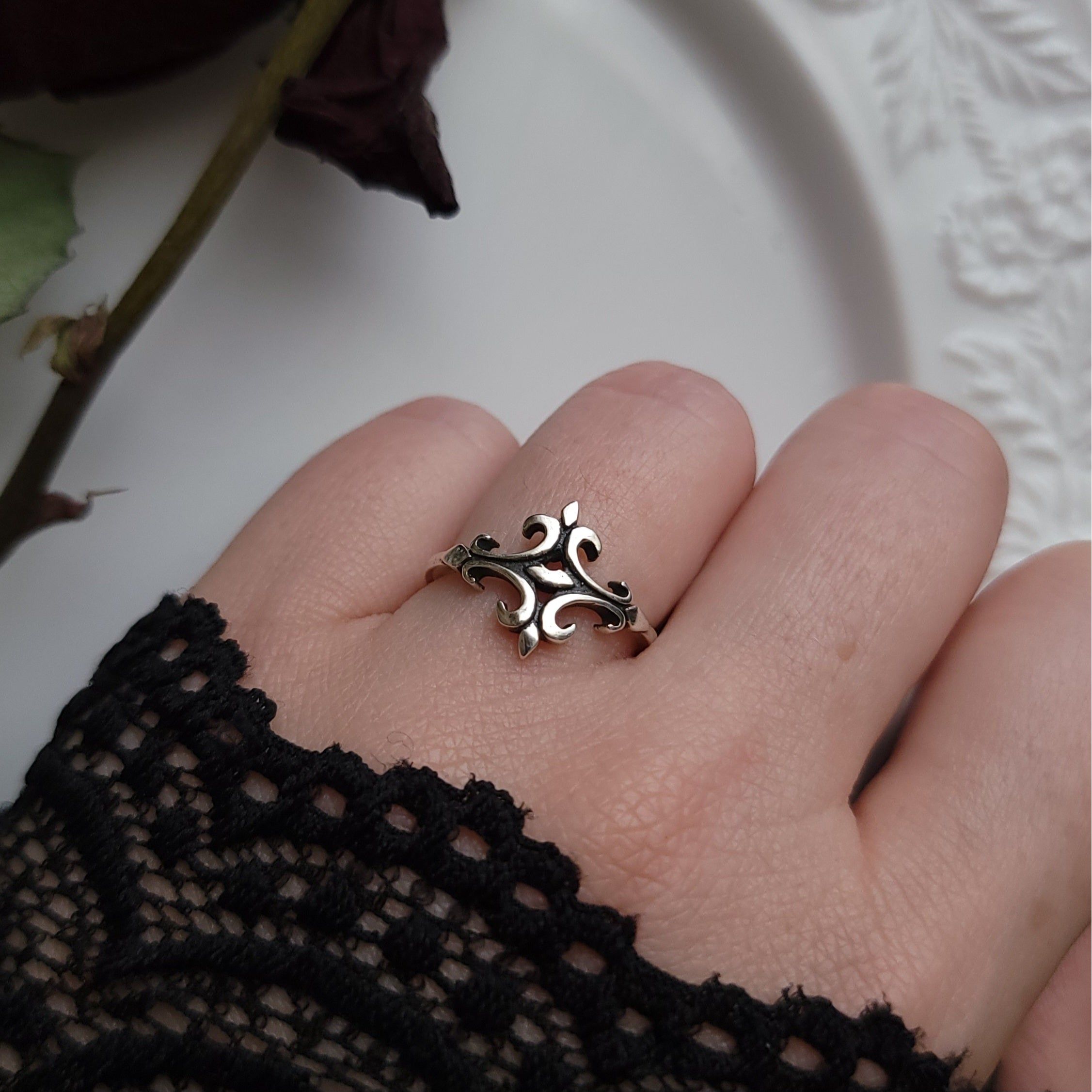 SILVER925 WIDE CROSS GOTHIC RING/シルバーリング Gothic Cross Ring - Sterling Silver Ring – Queen of Jackals