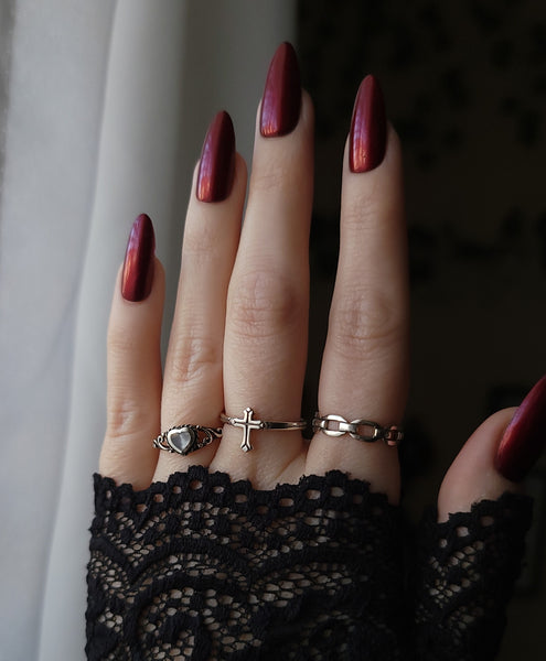 Mini Cross Ring - Sterling Silver Cross Ring