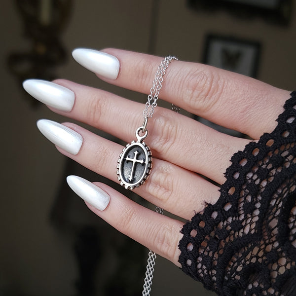 Ecclesia - Crucifix Necklace Sterling Silver with Cubic Zirconia