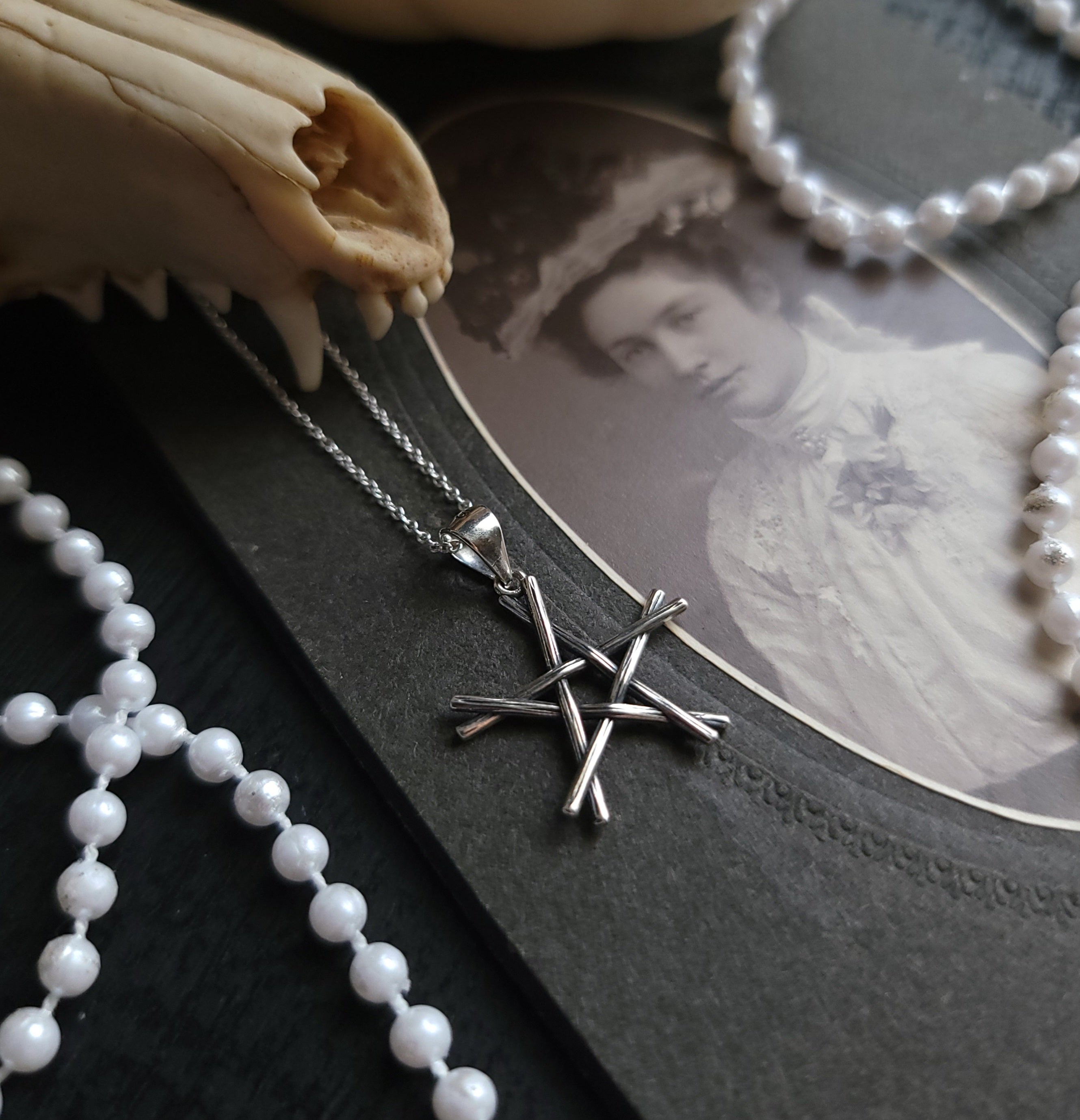 Twig Pentacle Necklace - Sterling Silver – Queen of Jackals