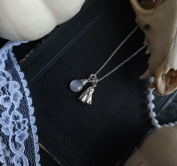 Spirits - White Moonstone Necklace - Sterling Silver