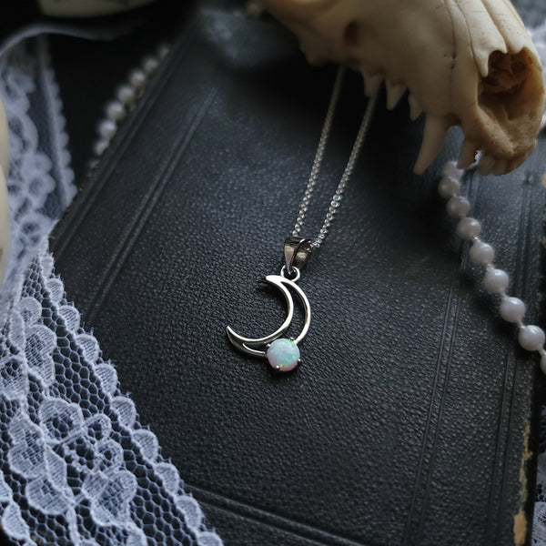 Crescentis - Crescent Moon Necklace Sterling Silver