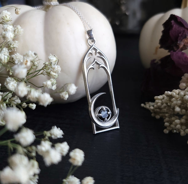 Lucian - Cathedral Necklace - Sterling Silver and Onyx