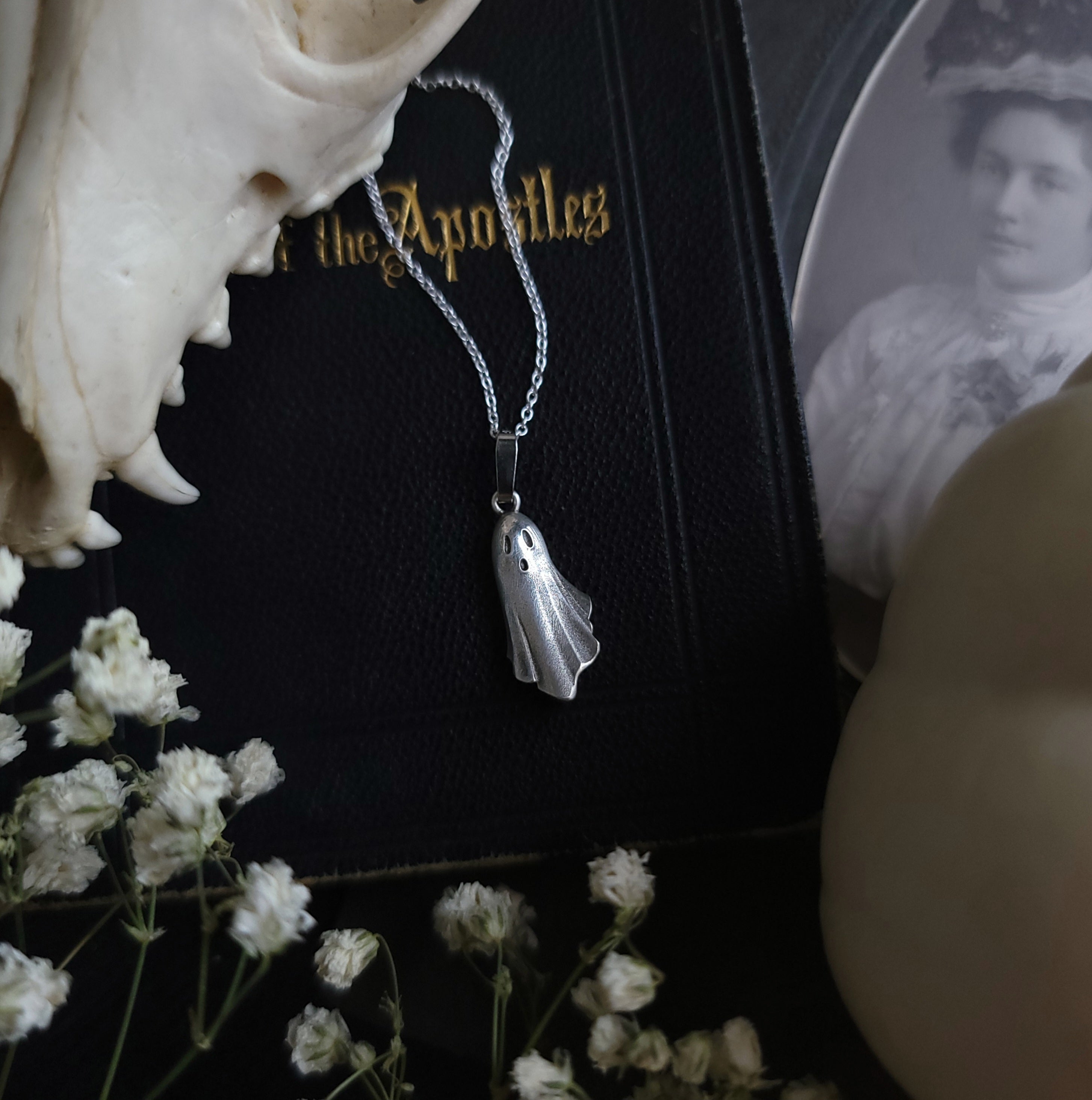 Sheet Ghost Necklace - Sterling Silver – Queen of Jackals
