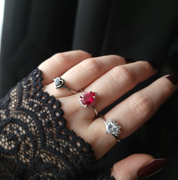 Bloodlust - Blood Drop Ruby Ring