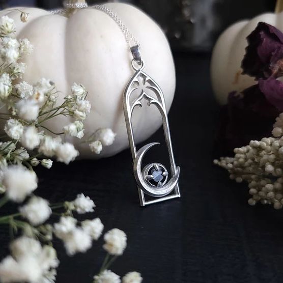 Lucian - Cathedral Necklace - Sterling Silver and Onyx