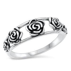 Rose Garden Ring - Sterling Silver Ring