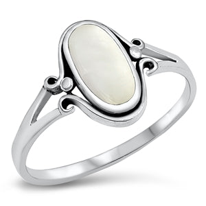 Helena - Mother of Pearl Ring - Sterling Silver Ring