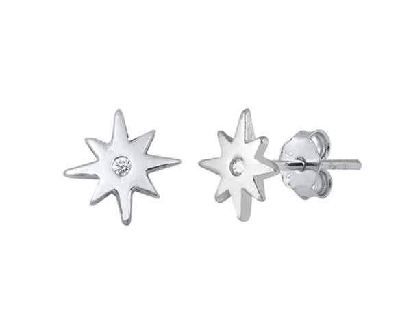 North Star Earrings - Sterling Silver