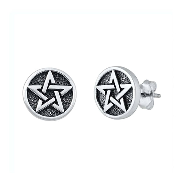 Pentacle Earrings - Sterling Silver