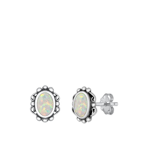 Elizabeth Opal Earrings - Sterling Silver