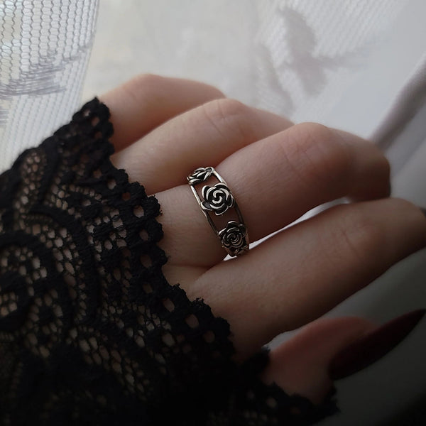 Rose Garden Ring - Sterling Silver Ring