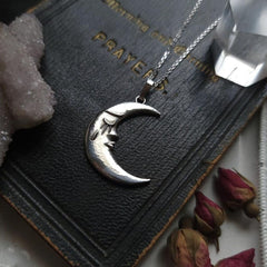 Weeping Moon Necklace - Sterling Silver – Queen of Jackals