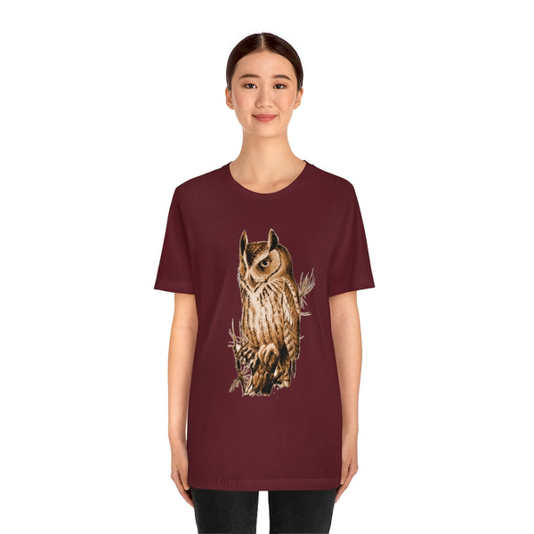 Owl Vintage Style Illustration T-Shirt