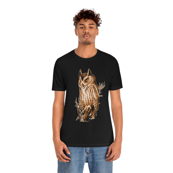 Owl Vintage Style Illustration T-Shirt