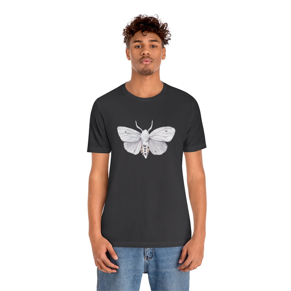 White Moth Shirt - Scientific Illustration Natural History TShirt - Cottage Core Clothing - Goblincore