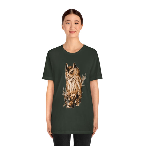 Owl Vintage Style Illustration T-Shirt
