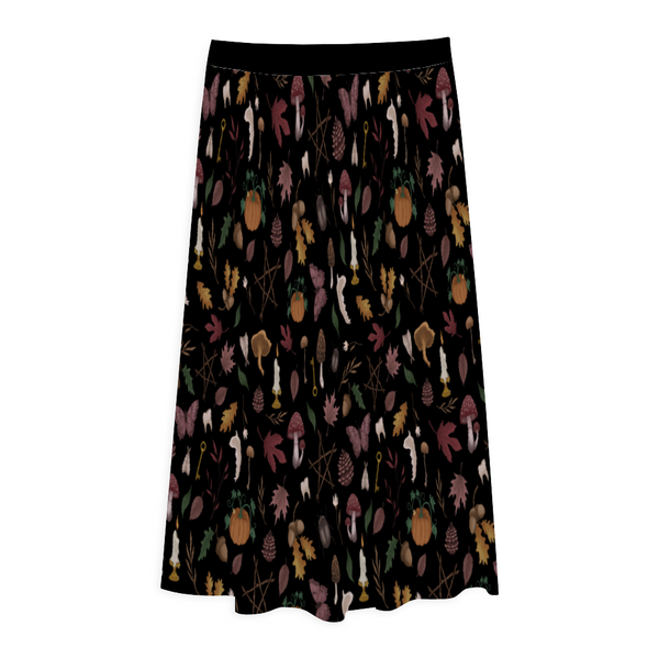 Autumn Harvest Pleated Long Skirt