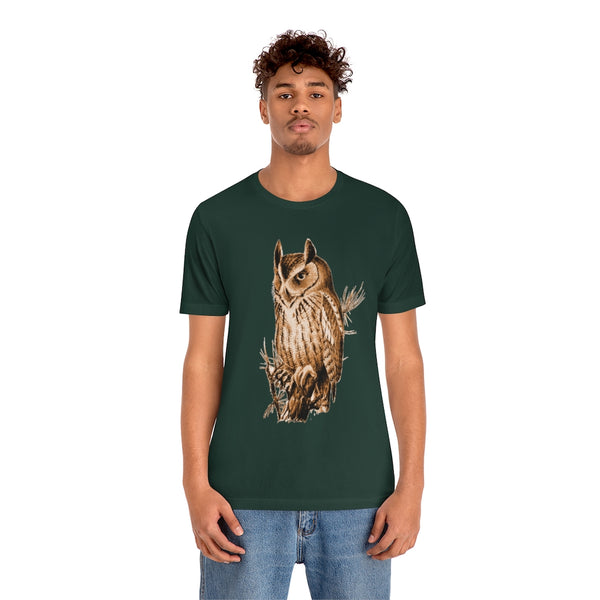 Owl Vintage Style Illustration T-Shirt
