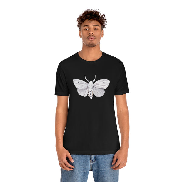 White Moth Shirt - Scientific Illustration Natural History TShirt - Cottage Core Clothing - Goblincore