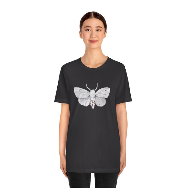 White Moth Shirt - Scientific Illustration Natural History TShirt - Cottage Core Clothing - Goblincore